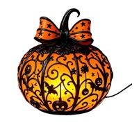 Lampe de Table d'Halloween Veilleuse LED en Forme de avec Nœud Papillon
