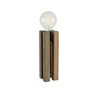 Lampe de table E27, 40W max, bois teinté noyer, 36 cm - Markslöjd - Lodge
