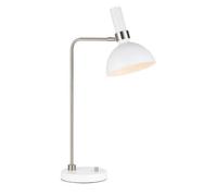 Markslöjd Larry lampe de bureau 1x60 W blanc-acier 107502