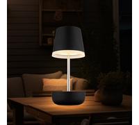 Lampe de Table Éclairage D'Extérieur Solaire Balcon Réglable LED Noir H 25 CM