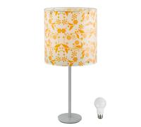 Lampe de table éclairage fleurs abat-jour lampe en kit avec ampoule LED 9 watts incluse