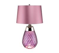 Lampe De Table Elstead Lighting Verre Métal Violet H 60,5 cm