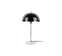 Lampe de table émaillé Leitmotiv Waved Dome Noir 30x56 cm
