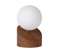 Lampe De Table En Bois Et Verre Pour Le Salon Blendarm 16 Cm G9 Boule