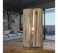 Lampe De Table En Bois Flotté E27 Fait Main Avec Câble