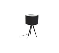 Lampe de table en bois gris, E27, abat-jour polyester Ø28 cm, trépied en fer peint, lampe de chevet - Zuiver, Tripod - Ø28xH51 cm