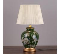 Lampe De Table en Céramique Américaine en Forme De Fleur Et D'oiseau, Lampe De Table Chinoise E27, Lampe De Chevet Classique De Style Cottage pour Chambre à Coucher, Salon, Bureau, G