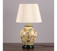 Lampe De Table en Céramique Américaine en Forme De Fleur Et D'oiseau, Lampe De Table Chinoise E27, Lampe De Chevet Classique De Style Cottage pour Chambre à Coucher, Salon, Bureau, H