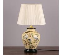Lampe De Table en Céramique Américaine en Forme De Fleur Et D'oiseau, Lampe De Table Chinoise E27, Lampe De Chevet Classique De Style Cottage pour Chambre à Coucher, Salon, Bureau, D