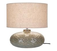 Lampe de table en céramique verte avec abat-jour