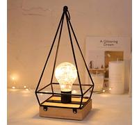 Lampe de table en fer, lampe de chevet Veilleuses nocturnes à piles, lampe de bureau nordique de style nordique en fer, lampe de bureau, éclairage décoratif créatif pour chambre à coucher