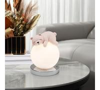 Lampe de Table en Forme d'animal Lapin Mignon, Petite Table Ronde pour Chambre d'enfant, veilleuse Rose, Lune, Globe, Lampe de Chevet pour Chambre d'enfant, Chambre d'enfant, Chambre