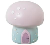 Lampe de table en forme de champignon en polyrésine bleu, blanc et gris 17 x 17 x 17 cm