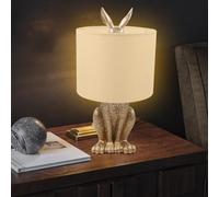 Lampe de table en forme de lapin - Veilleuse LED créative pour chambre à coucher, salle d'étude, bureau, chambre d'enfant - Lampe de bureau décorative avec ampoule E27