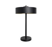 Lampe De Table En Laiton Et Fer H: 49 Cm Ø 30 Cm E27 Noir Mat Or