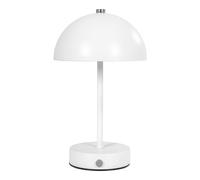 Lampe de table en métal rechargeable - Blanc/Acier