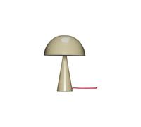 Lampe de table en métal taupe, E14, 1 ampoule, cordon en tissu rouge, style vintage - Hübsch, - 25x25x33 cm