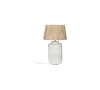 Lampe de table en papier mâché blanc, E27, 1 ampoule, lampe de chevet - Pomax, Felisa - H42 cm