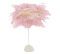 Lampe de table en plumes - Lampe de bureau en plumes de chevet lumineuse romantique | Veilleuse LED avec lueur douce pour une atmosphère chaleureuse | FeatherNight Lights - Décoration de chevet pour c