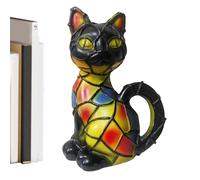 Lampe De Table En Résine, Lampe De Sculpture En Résine Faite À La Main, Éclairage De Nuit Coloré, Chevet Vintage En Forme D'animal, Lampes De Chevet LED Sur Le Thème Des Chats Et Des Carlins