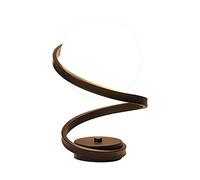 Lampe de table en spirale avec boule blanche Simplicity Moderne Plug-in Lampe Chambre à coucher Salon Lampe de nuit Étude, lecture, apprentissage, lampe de protection des yeux(Warm light)