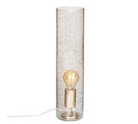 Lampe De Table En Verre Et Métal 40 Cm De Hauteur Ø 10 Cm Étroit En Or E27