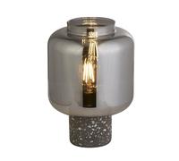 Lampe De Table En Verre Fumé En Béton Avec Effet Terrazzo E27 28 Cm Petite