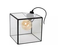 Lampe De Table En Verre Noir Pour Chambre À Coucher 20 Cm E27 Cube