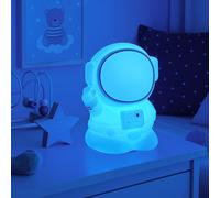 Lampe de table pour enfants Lampe de chevet LED Lampe de chevet pour enfants Astronaute, changement de couleur RGB, variateur tactile, minuterie, LxH10,4 x 14 cm