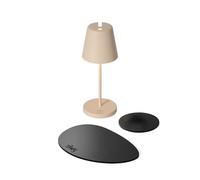 Lampe de table et applique murale LED Portofino Silwy x Sompex beige, 20.5 cm