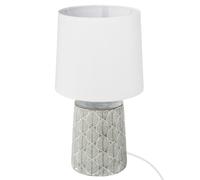 Lampe de table et de bureau avec base en céramique, éclairage de chambre à coucher à la mode avec abat-jour