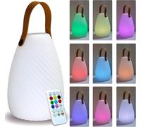 Lampe De Table Extérieur Rechargeable,Ip44 Étanche Lanterne De Camping Portable Avec Télécommande,10 Couleurs & 3 Modes,Bpa-Free Sans Fil, Pour Jardin Terrasse Chambre Cadeau Ambiance Cosy