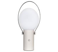 Lampe De Table Extérieure À LED Dimmable IP44 35,5 Cm Beige Et Blanc Portable