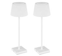 Lampe de table extérieure Lampe de table blanche LED Touchdimmer Batterie dimmable Lampe de jardin USB, blanc chaud/blanc froid, DxH 13x38 cm, lot de 2