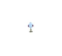 Lampe de table FADEDA pied en laiton et abat-jour en plastique imprimé rouge, LxlxH en mm : 25x25x50. Pour crèches, miniatures, hobby et modélisme, accessoires pour maisons de poupées et trains miniat