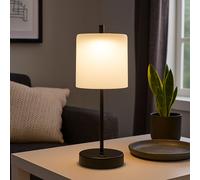 Lampe de table LED Touchdimmer Lampe de chevet à accu noir blanc, couleur de lumière réglable, 2W 240lm blanc chaud-blanc froid, DxH 13 x 34,5 cm