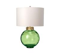 Lampe de Table Feu Latéral Lampes de Chevet Kunststeide Acier Verre Vert E27