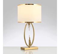 Lampe de table finition laiton antique, style rétro vintage, base en métal, abat-jour non inclus, pour chambre, table de chevet, table de chevet, buffet, bureau E27 60W