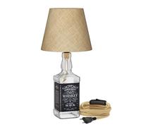 Lampe de table FLAKO Interrupteur Bakélite Câble de chanvre Abat-jour beige