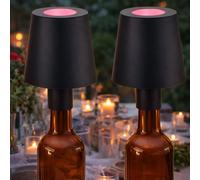 Lampe de Table Flaschenlampe RGB Changement Couleur Touche Gradateur LED 2er Set
