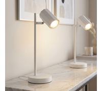 2x Lampe de table Lampe de table Salon Flexible réglable Blanc H 35 cm