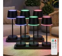 Lampe De Table Globo LED RGB Set 6 Pour Intérieur Extérieur Avec Touch-Dimmer