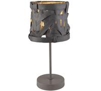 Lampe de table grise salon chambre veilleuse textile lampe de lecture dans un ensemble comprenant des ampoules LED