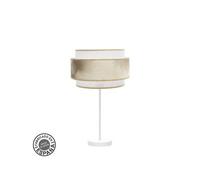 Lampe De Table Haute Nepal 1xe27 Blanc/Or 60x30x30 Cm