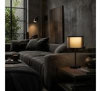 Lampe de table - home deco factory - double abatjour - noir