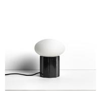Lampe de table Idela en verre fumé et marbre noir Ø 15 cm