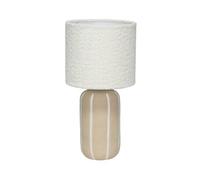 Lampe de table intérieur céramique, abat-jour bouclette H 41cm