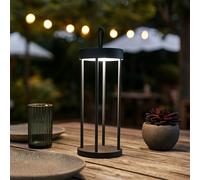 Lampe de Table Jardin Lumière Extérieure Touch Variateur Batterie Noir H 36 CM