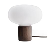 NEW WORKS Karl-Johan Lampe à Poser Chêne Fumé avec Verre Opale