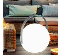 Lampe sphérique de décoration de jardin dimmable avec télécommande lampe d'extérieur à changement de couleur lampe rechargeable avec effet bougie, à suspendre ou à poser, LED RVB, DxH 18,9 x 21 cm